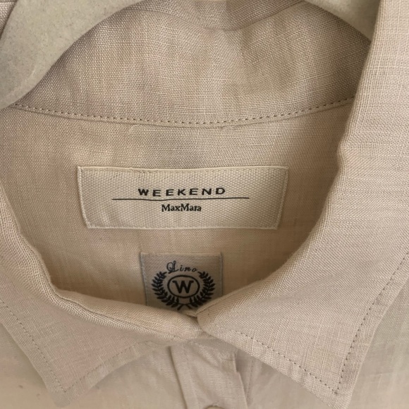 Max Mara Weekend natural color linen shirt. Size large. Never worn. - Picture 2 of 2